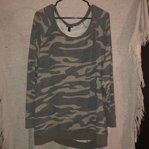 Camo print sweater